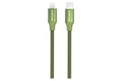 USB-kabel - GreyLime Braided USB-C to MFi Lightning Cable Green 2 m - C21CL2M03