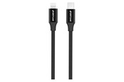 USB-kabel - GreyLime Braided USB-C to MFi Lightning Cable Black 2 m - C21CL2M04