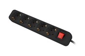 Voedingskabel (extern) - Lanberg PS1-05F-0300-BK - power strip - 2500 Watt - PS1-05F-0300-BK