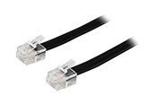 Netwerk - kabel - Deltaco DEL-160B - phone cable - 3 m - black - Zwart - 3m - DEL-160B
