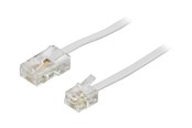 Netwerk - kabel - Deltaco phone cable - 3 m - white - Wit - 3m - DEL-1703