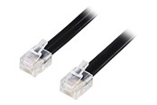Netwerk - kabel - Deltaco phone cable - 2 m - black - Zwart - 2m - DEL-159B