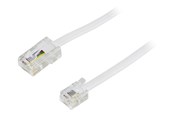 Netwerk - kabel - Deltaco phone cable - 5 m - white - Wit - 5m - DEL-1705