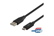 USB-kabel - Deltaco - USB-C cable - USB to 24 pin USB-C - 1.5 m - USBC-1005