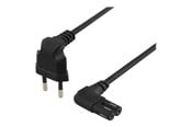 Voedingskabel (intern) - Deltaco - power cable - Europlug to power IEC 60320 C7 - 50 cm - DEL-109BK