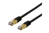 Netwerk - kabel - Deltaco SFTP-611SAH - patch cable - 1.5 m - black - Zwart - 1m - SFTP-611SAH