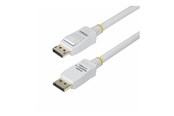Beelscherm- en tv-kabel - StarTech.com 6ft White VESA Certified DisplayPort 1.2 Cable with Latches - DisplayPort cable - DisplayPort to DisplayPort - 1.8 m - DP12-CABLE-6FTW