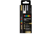Schrijf- en tekengerei - POSCA marker sæt PC-3M 4 ass. farver g-s-s-h - 401655