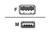 USB-kabel - Unitek Y-C459BBK - USB extension cable - USB Type A to USB Type A - 2 m - Y-C459BBK