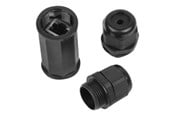 Netwerk - kabel - Lanberg network coupler - black - Zwart - AD-RJ45-OS6-IP67
