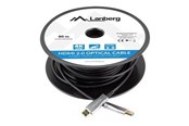 Beelscherm- en tv-kabel - Lanberg HDMI cable with Ethernet - 80 m - CA-HDMI-20FB-0800-BK