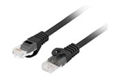 Netwerk - kabel - Lanberg patch cable - 2 m - black - Zwart - 2m - PCU6-10CU-0200-BK