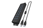 USB hub - ICY BOX IB-HUB1720-U3 USB hub - 20 - USB 3.2 - Zwart - IB-HUB1720-U3