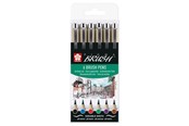 Creatief spelen - Sakura Pigma Brush Set Case 6 Basic Colors - POXSDKBR6