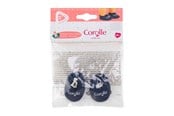 Pop, teddybeer en materiaal - Corolle Navy Blue Slippers for Baby Doll 30cm - 9000111120