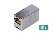 Netwerk - kabel - DIGITUS CAT 5e Modular Coupler (10-Pack) - Zilver - DN-93901-10