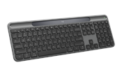 Toetsenbord - Logitech K980 Signature Slim Solar+ Wireless - Toetsenbord - Deens/Norweegs/Zweeds/Fins - Grijs - 920-013762