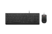 Toetsenbord - Lenovo Essential Wired Combo - Keyboard and mouse set - Noors - Zwart - 4X31R64425