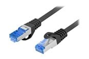 Netwerk - kabel - Lanberg patch cable - 1 m - RAL 9004 black - Zwart - 1m - PCF6A-10CC-0100-BK
