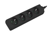 Voedingskabel (extern) - Lanberg - power strip - 2500 Watt - PS0-04E-0100-IEC-BK