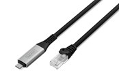 Netwerk - kabel - DIGITUS USB-C 3.2 Gen1 to RJ45 Adapter - 3m - Zwart - 3m - AK-300601-030-S