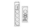 Voedingskabel (extern) - Ever Office Plus - surge protector - 2500 Watt - 6000 VA - T/LZ06-OFP018/0000