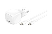 Mobiel - Adapters & Opladers - Belkin BoostCharge power adapter - compact - 24 pin USB-C - 30 Watt - with USB-C to Lightning cable (1m) - WCA008KQ1MWH-B5
