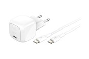 Mobiel - Adapters & Opladers - Belkin BoostCharge power adapter - compact - 24 pin USB-C - 30 Watt - with USB-C cable (1m) - WCA008KQ1MWH-B6