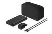 Powerbank - Belkin BoostCharge power bank - + AC power adapter - 24 pin USB-C 2 x USB - with zippered pouch case Powerbank - Zwart - 20000 mAh - BU042KQBK