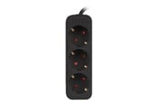 Voedingskabel (extern) - Lanberg - power strip - 2500 Watt - PS0-03F-0150-BK