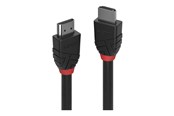 Beelscherm- en tv-kabel - Lindy Black Line HDMI cable with Ethernet - 50 cm - 36470