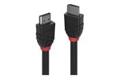 Beelscherm- en tv-kabel - Lindy Black Line HDMI cable with Ethernet - 3 m - 36473