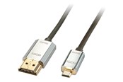 Beelscherm- en tv-kabel - Lindy CROMO Slim High Speed HDMI to micro HDMI Cable with Ethernet - 41678
