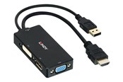 Beelscherm- en tv-kabel - Lindy - video converter - black - 38182