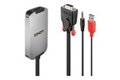 Beelscherm- en tv-kabel - Lindy VGA to DisplayPort 1.2 Converter - DisplayPort adapter - 18 cm - 38296