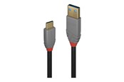 USB-kabel - Lindy Black Line - USB-C cable - 24 pin USB-C to USB Type A - 50 cm - 36910
