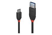USB-kabel - Lindy Black Line - USB-C cable - 24 pin USB-C to USB Type A - 50 cm - 36915
