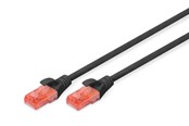 Netwerk - kabel - DIGITUS CAT 5e U-UTP Patch Cord - 0.5m - Zwart - 2m - DK-1512-005/BL