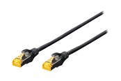 Netwerk - kabel - DIGITUS Professional patch cable - 25 cm - black - Zwart - 0.25m - DK-1612-030/BL