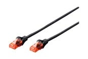 Netwerk - kabel - DIGITUS Professional patch cable - 50 cm - black - Zwart - 0.5m - DK-1617-005/BL