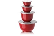 Keuken accessoires - Rosti - Margrethe Bowls - Set of 4 + Lids (Red) - 29963