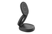 Mobiel - Adapters & Opladers - Belkin BoostCharge wireless charging stand - 2-in-1 Qi2 magnetic foldable - + AC power adapter - 15 Watt - WIZ035KQBK