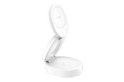 Mobiel - Adapters & Opladers - Belkin BoostCharge wireless charging stand - 2-in-1 Qi2 magnetic foldable - + AC power adapter - 15 Watt - WIZ035KQWH