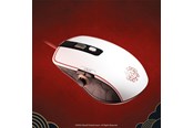 Muis - Lexip X Ubisoft - Assassin's Creed Shadows - mouse - with thumb joystick and ceramic skates - white red black gold - Muis - Optisch - 4 knoppen - Zwart - UBXLXMS0001