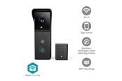 Smart Home - Nedis SmartLife Video Doorphone Wi-Fi Battery 3MP Full HD 1296p Cloud Storage (option) / microSD (not included) IP44 With motion sensor Night vision Black - WIFICDP21BK