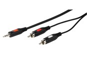 Audiokabel - Vivanco Audio Cable 1x3.5mm / 2xRCA 5m Black - 4008928460322