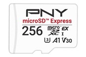 Geheugenkaart - PNY - flash memory card - 256 GB - microSD PCI Express Gen 3x1 UHS-I - P-SDU256P31880EXP-GE