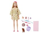 Dolls & Accessories - Barbie Fashionistas Doll with Puppy Kids Toys Self-Care Spa Day - HKT90