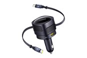 Mobiel - Adapters & Opladers - Baseus Enjoyment Max Car Charger 90W USB-C Lightning USB-A USB-C Ports - Black - C00035507121-02