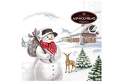 Decoratie - Asp-Holmblad Servetten "Snowman & reindeer" - 97125